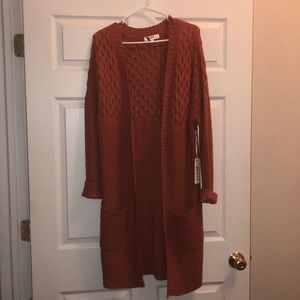 Orange cardigan NWT
